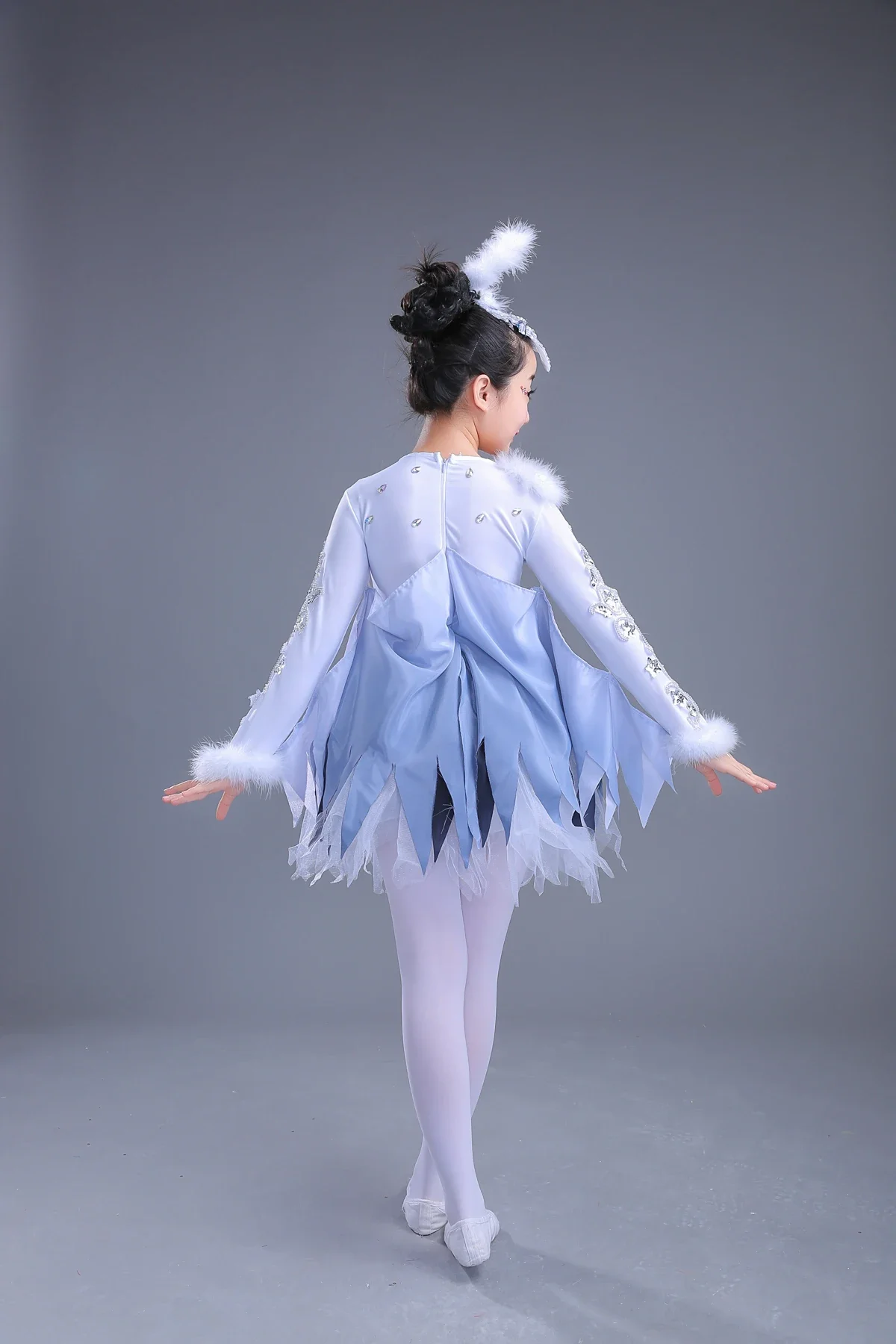 Kinder Lerche Tier Kostüme Mädchen Taube Vogel kleinen Lotus elegante Flügel Pfau Tanz Performance Kostüme Tanz kostüme