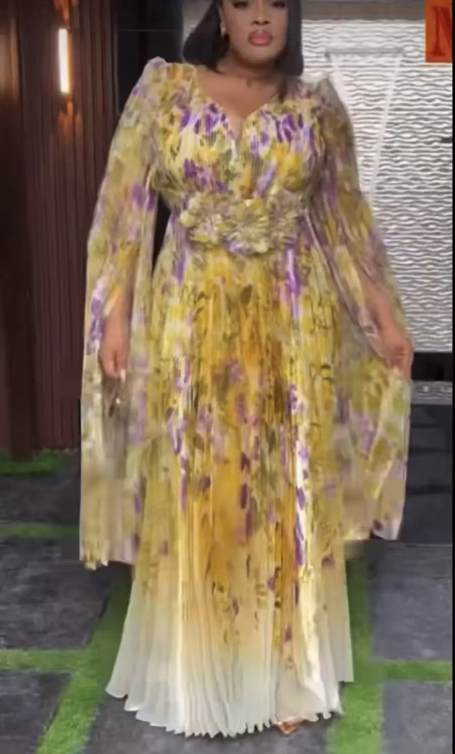 مياكي الأفريقية فستان أنيق المرأة الخريف مزاجه الجديد المشاهير الخصر موضة فستان طويل الملابس النسائية 2025 الخريف جديد