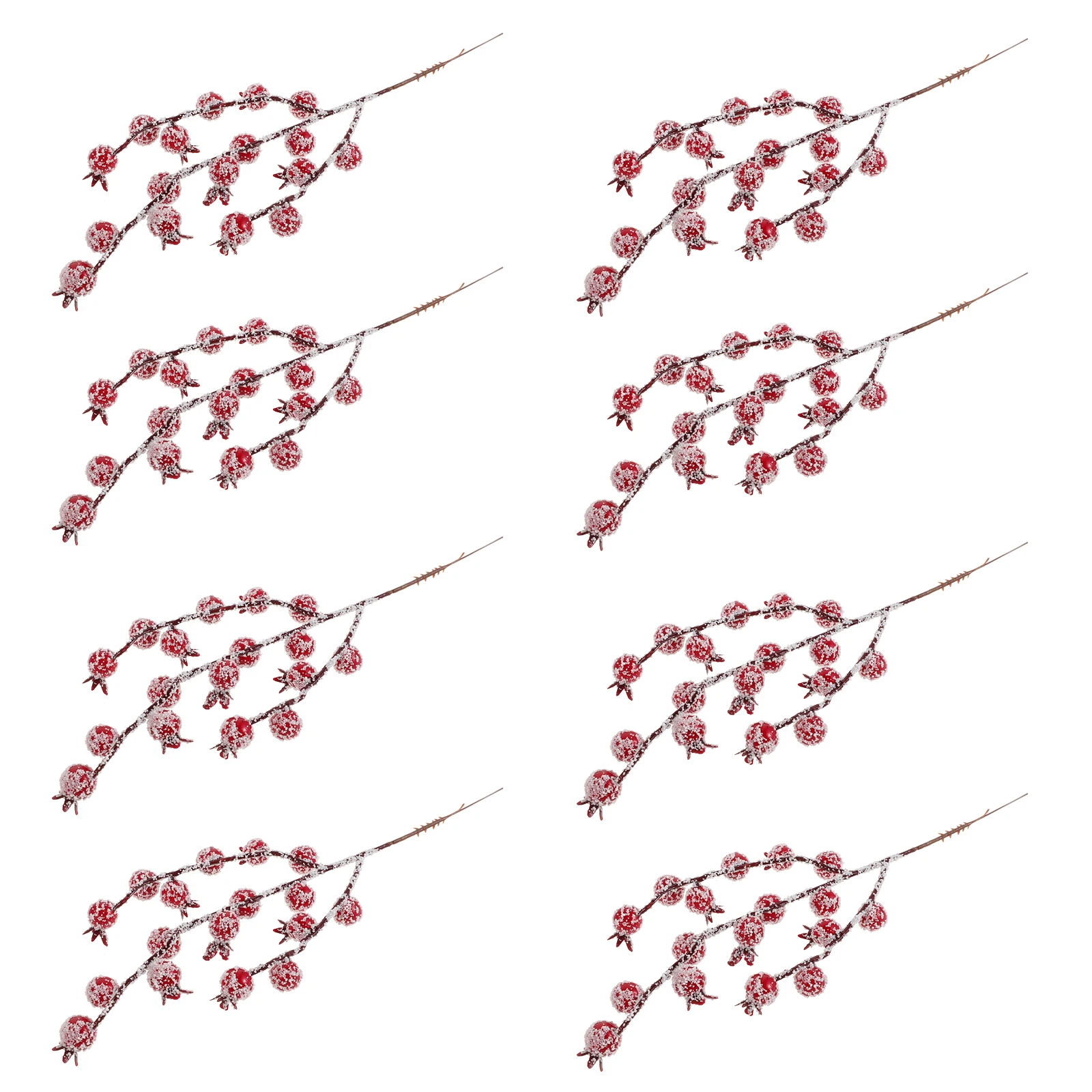 

15pcs Artificial Red Berry Picks Christmas Tree Decor Bright Color Realistic Home Winter Holiday Supplies
