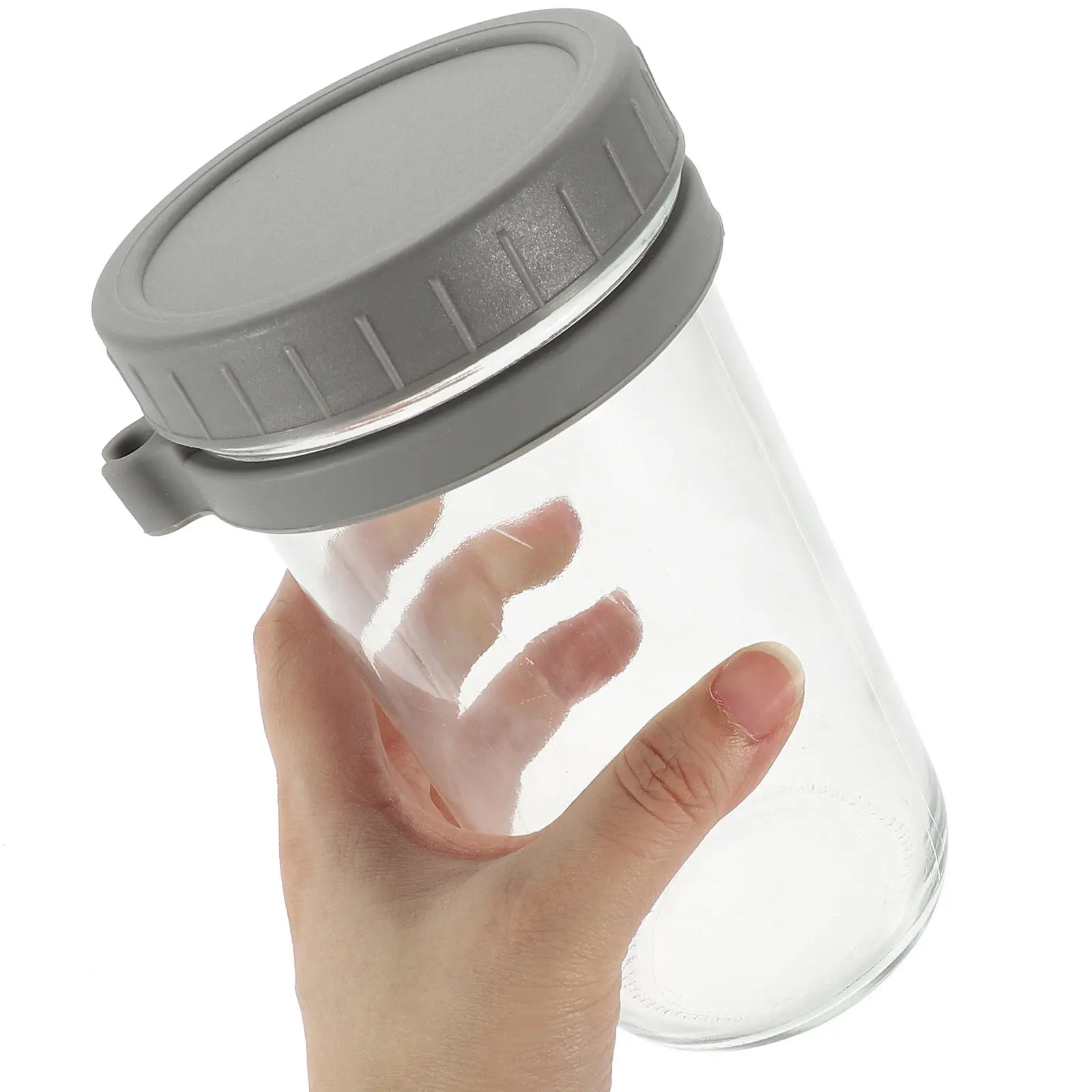 

1Set Overnight Oats Jar Large Capacity Mason Glass Sealed Cup Portable Oatmeal Cup with Lid Spoon for Breakfast Yogurt Salad