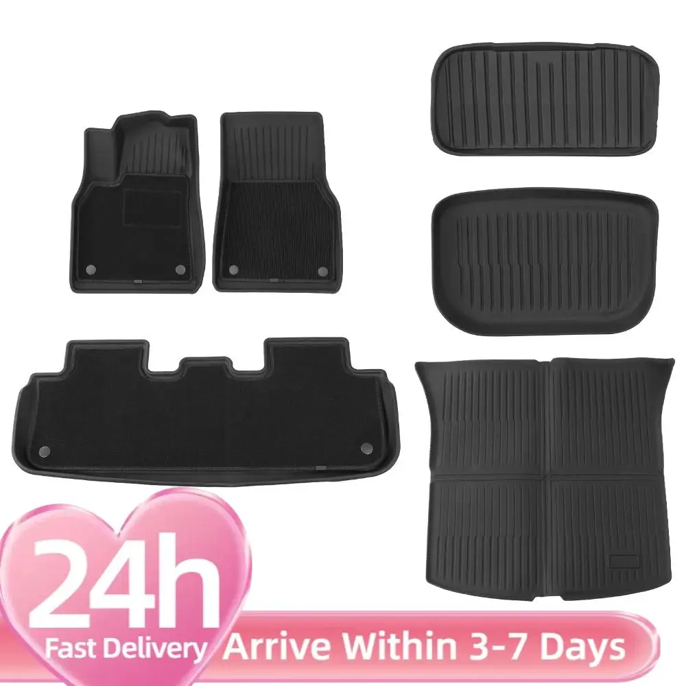 

Car Mats and Cargo Liners TPE Full Set for Tesla Model Y Juniper 2025-2026 Floor Liners for Tesla Model Y Juniper Accessories
