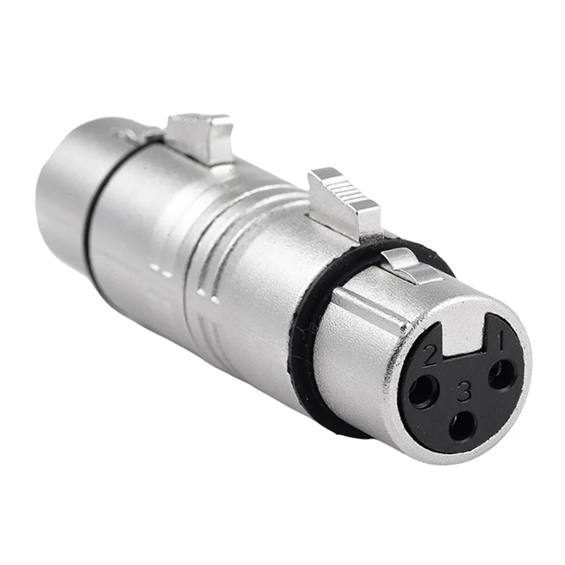 BAAN-2PCS XLR vrouw-vrouw XLR 3-pins vrouwelijk naar 3-pins vrouwelijk adapter, geslachtswisselaar, microfoonvatverlengingsconverter