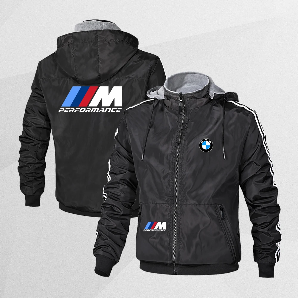 2024 BMW autumn winter men\'s and women\'s double-sided wearable goose down jacket casual sports cotton jacket warm clothing