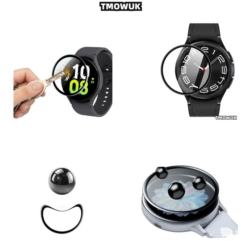 For Samsung Galaxy Watch 4 5 6 7 Ultra FE PRO 47 44 43mm 40mm, Crystal Clear Coverage.