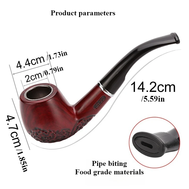 8 Pcs Resin Pipe Set Classic Pipe Smoking Tools Cigarette Filter Cigarette Holder Men's Gift Smoker Tobacco Pipe Accessory Set