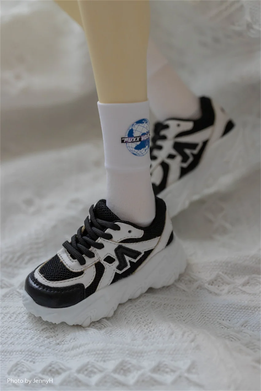 

BJD shoes 1/3, 1/4, uncle black and white matching sports shoes bjd doll accessories