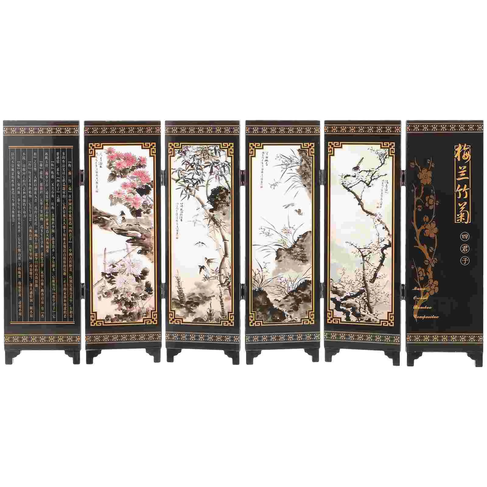 Vintage Decor Decorative Screen Ornaments Wall Separator Divider Room Dividers Folding Partition Short Separators Chinese