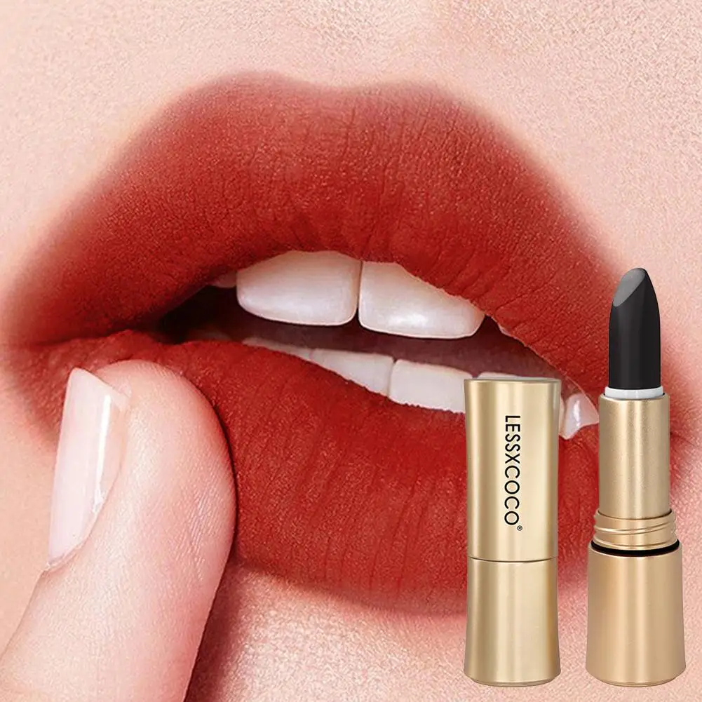 Waterproof Non-stick Cup Round Tube Black Gradually Matte Lipstick Gloss Long-lasting 2025 Sexy Cosmetics Gloss Lip Lip Bla C2A8