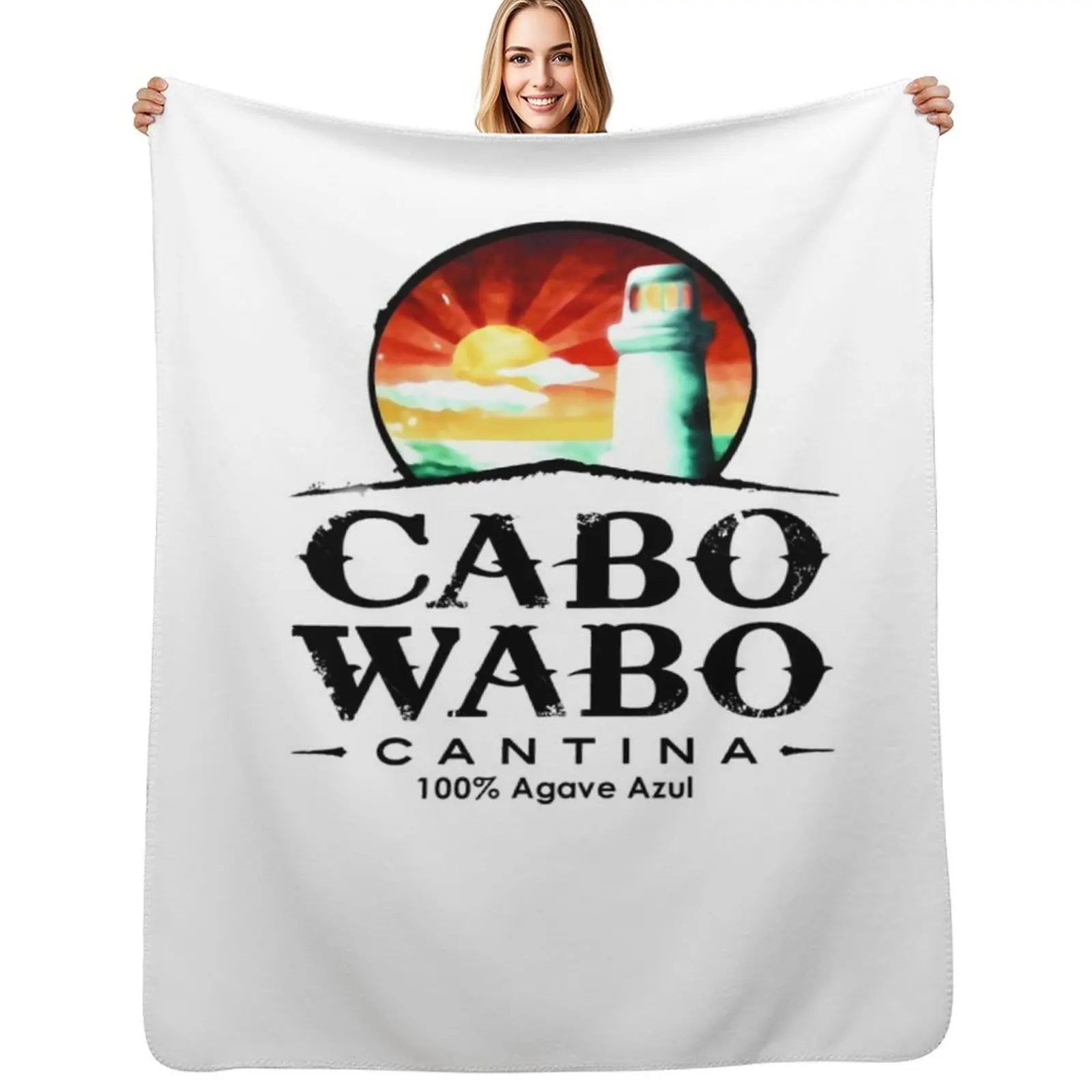 Cantina Cabo wabo Manta de diseño moderno, manta suave para decoración del hogar
