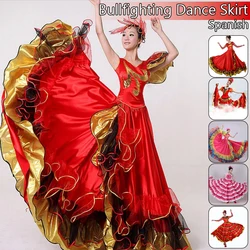 Traje de baile español para mujer 180/360/720 vestido de Flamenco de danza gitana clásica faldas oscilantes grandes actuación en el escenario del vientre de la corrida de toros