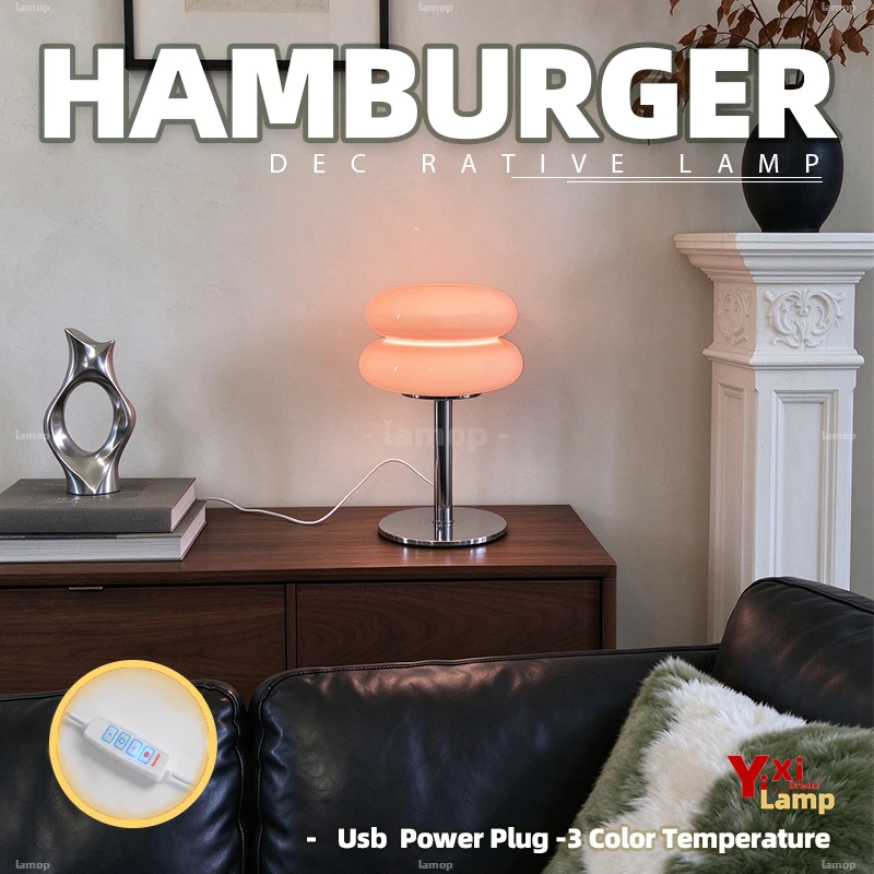 Cream-Style Bedside Ambient Night Light Retro Design Creative Nordic vintage Decorative Table Lamp for Girls' Ins-Style Bedroom