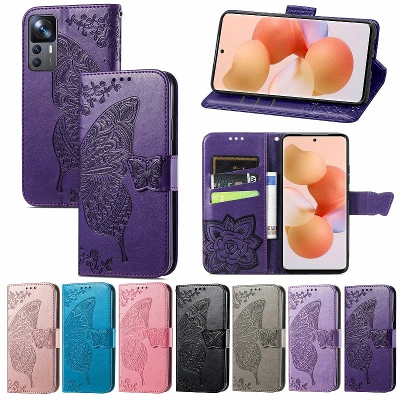 

Multi Card Wallet Butterfly Phone Case For Xiaomi Poco C40 C31 F4 F3 F2 M5 M4 M3 Pro X4 NFC X3 X2 Magnetic Holder Flip Cover