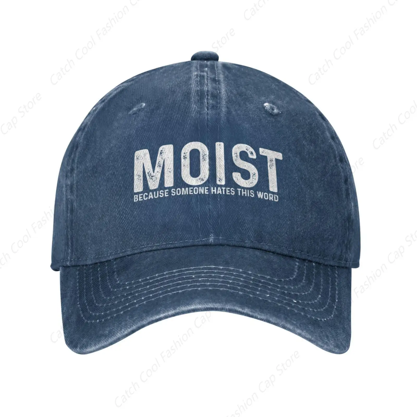 

Moist Because Someone Hates This Word Hat for Women Baseball Cap Trendy Trucker Golf Denim Hat Washed Cotton Sports Travel