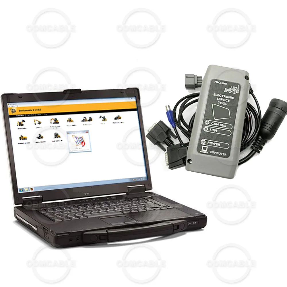 V1.7 JCB Excavator Truck Scanner Auto Service tools kit with cf52 laptop JCB pro service Diagnosis software