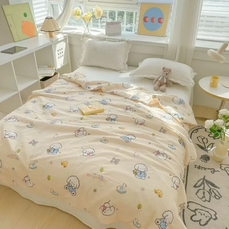 Class A Maternal and Infant Grade Double-layer Wrinkled Yarn Washed Cotton Summer Quilt Xia Liang Quilt Air Conditioning Quilt