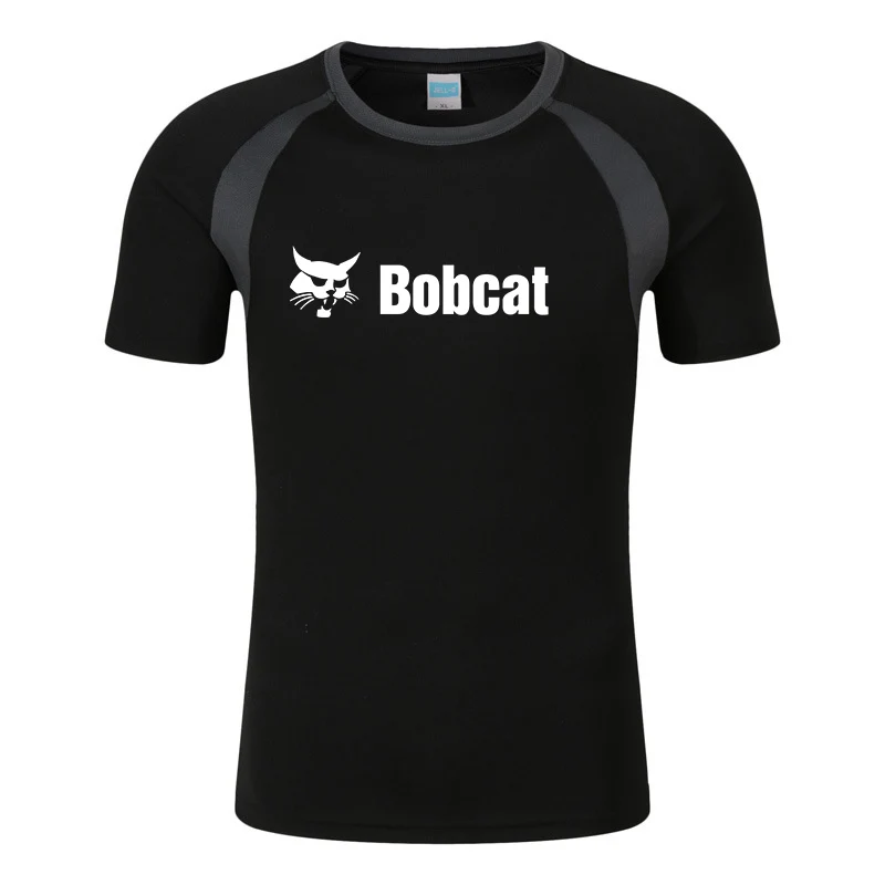 

2022 Bobcat Heavy Equipment Men's New Summer Round Neck Shorts Sleeves High Quality Raglan T-shirts Fashion Casual Hip Hop Tops