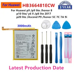 100% Orginal  HB366481ECW Battery For HUAWEI p9 /p9 lite/ honor 8 /p10 lite /y6 II/ p8 lite 2017/ p20 lite /honor 5C