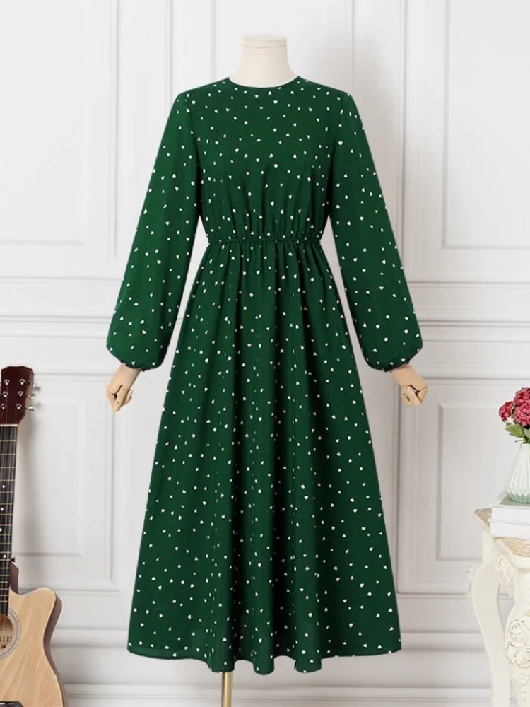 Eid Polka Dot Muslim Dress for Women Abaya Morocco Party Dresses Ramadan Lace-up Abayas Kaftan Islam Dubai Arab Long Robe 2024