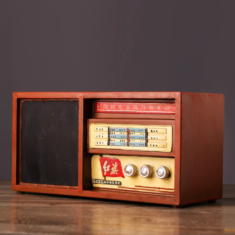 Retro vintage 70s radio recorder model photography props nostalgic objects decorations ornaments