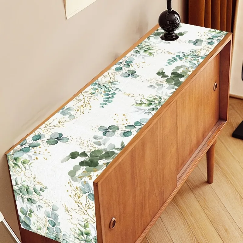 Summer Floral Pattern Tablecloth Boho Chic Wildflower Table Runner Polyester Tablecloth Office Home Party Decor 33.02 X 182.88cm