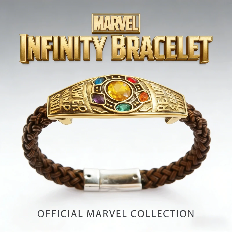 

Avengers 3 Thanos Infinity Stones Wristband Bracelet Cosplay Wrist Cuff Zinc Alloy Jewelry Collectible Gift for Movie Fans