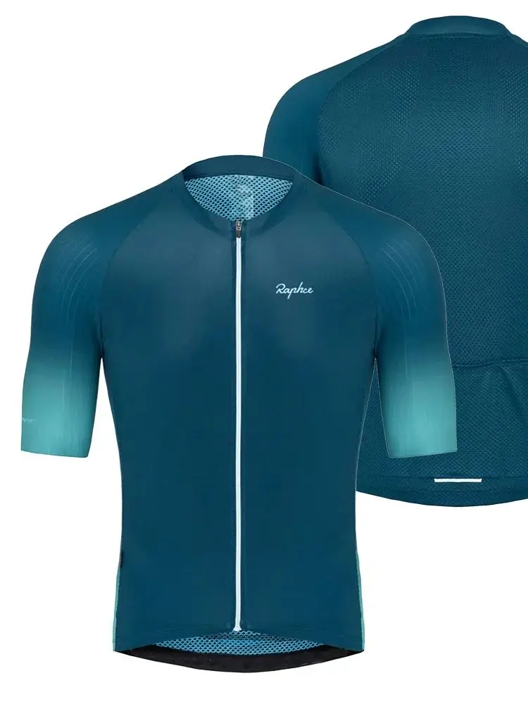 AliExpress raphce New short-sleeved cycling jersey, breathable and quick-drying cycling jersey for men and women, gradient color cycling suit
