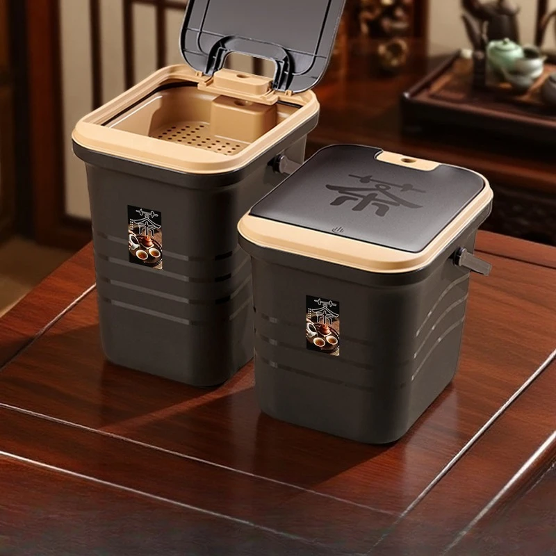 

Tea bucket Wastewater bucket High-end tea set Tea table connected to brewing trash can table drainage bucket Filter