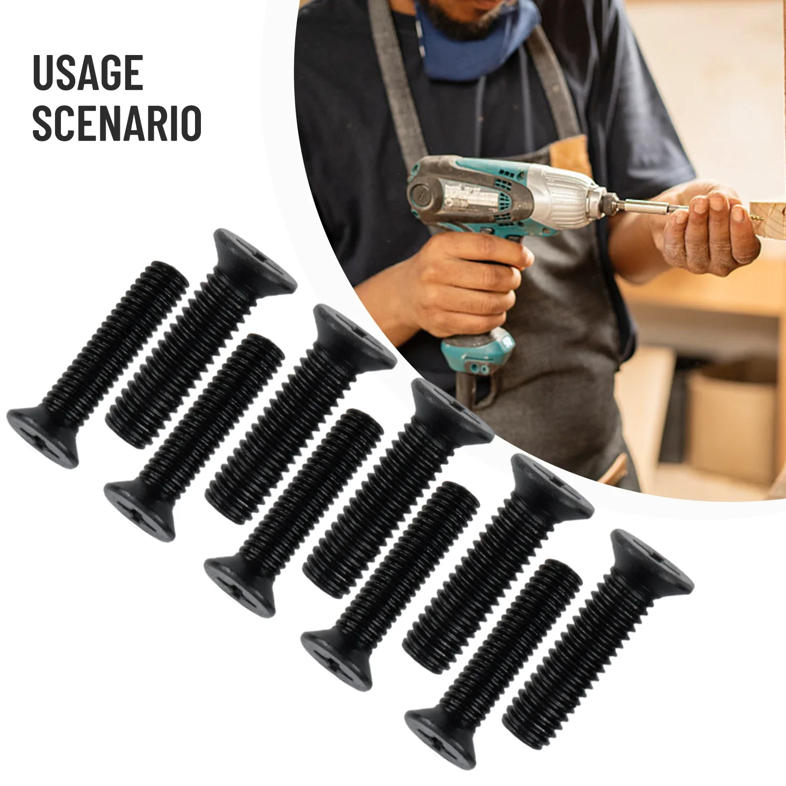 Parafusos fixadores, acessórios de ferramenta elétrica, adaptador de broca para 1/2 polegadas m5 m6 10 peças 20mm 3/8 polegadas unf mandril de broca