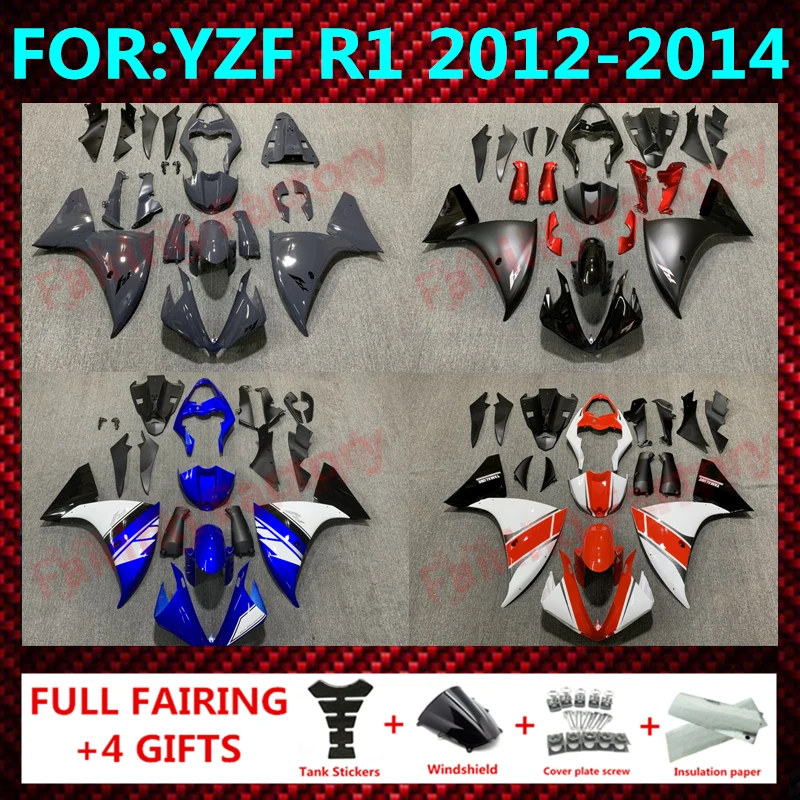 Motorcycle Fairing Kit ABS Plastic Body Injection Fairings Bodywork Bodykits For Yamaha R1 YZF1000 YZF-R1 2012 2013 2014 zxmt