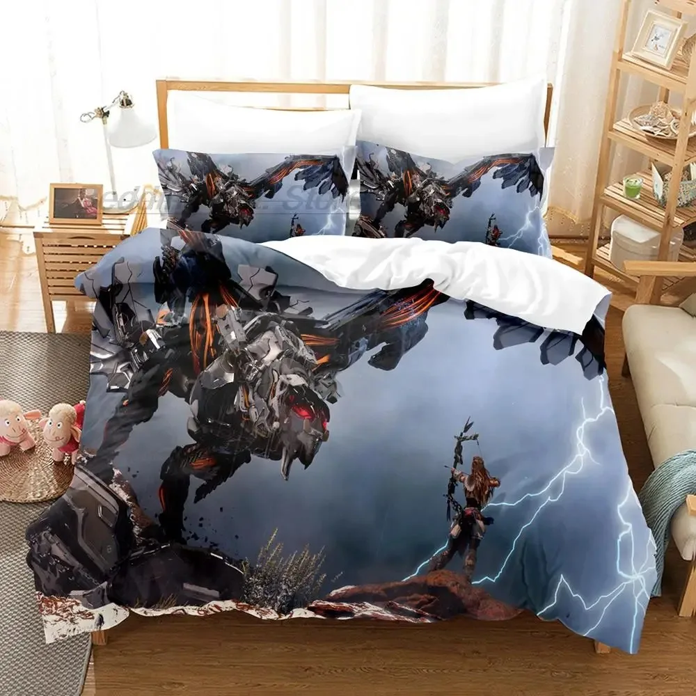 

Horizon Zero Dawn Bedding Set Single Twin Full Queen King Size Bed Set Aldult Kid Bedroom Duvetcover Sets 3D Anime bed sheet set