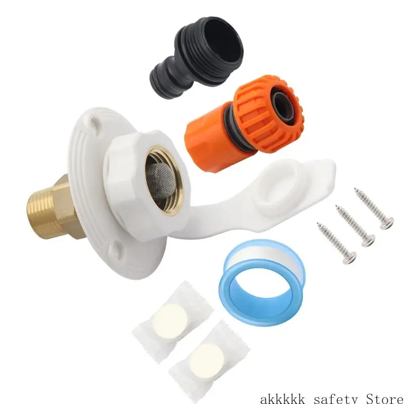 

XXFF RVs Water Inlet System Brass Fitting Water Inlet For Camping Vehicles