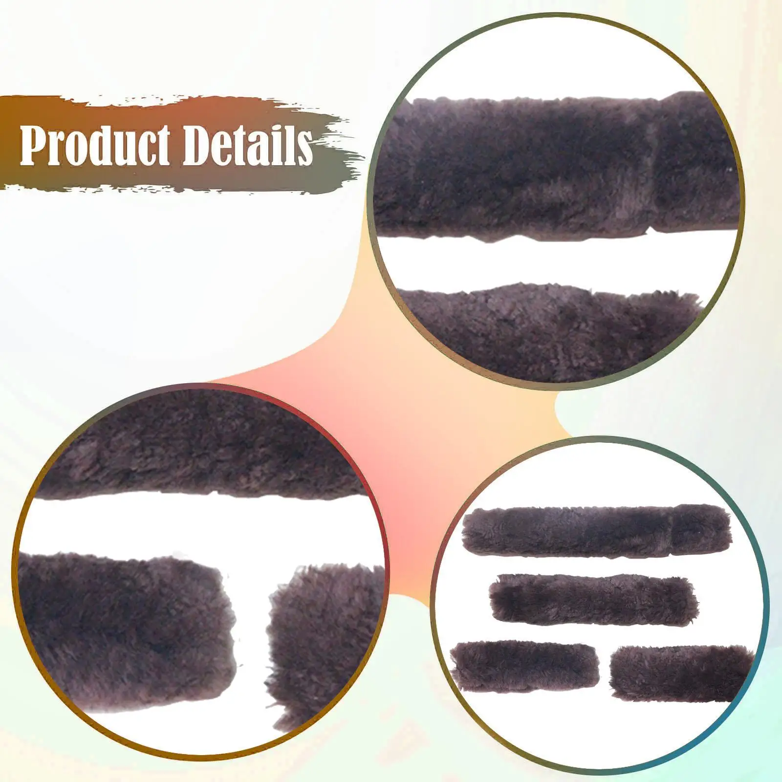 4 قطع من أغطية رسن الخيول، أغطية أنابيب رسن قطيفة بديلة ناعمة قابلة للتنفس لمقطورة التثبيت اليومية #5