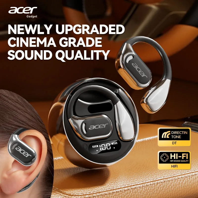 【Acer 510】Ows Wireless Earphones with Ear-Hook Design, Bluetooth Earphones, Comfortable to Wear, Suitable for Sports, Running, Cycling, Compatible with Mobile Phones, Tablets, Laptops, Multi-Device Compatibility, Recommended Gift