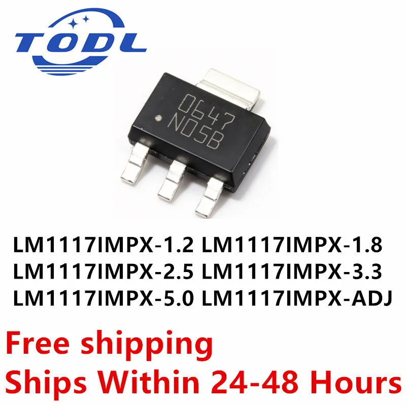 (10piece)100% New LM1117IMPX-2.5 LM1117IMPX-3.3 LM1117 LM1117IMPX-1.2 LM1117IMPX-1.8 LM1117IMPX-5.0 LM1117IMPX-ADJ sot-223