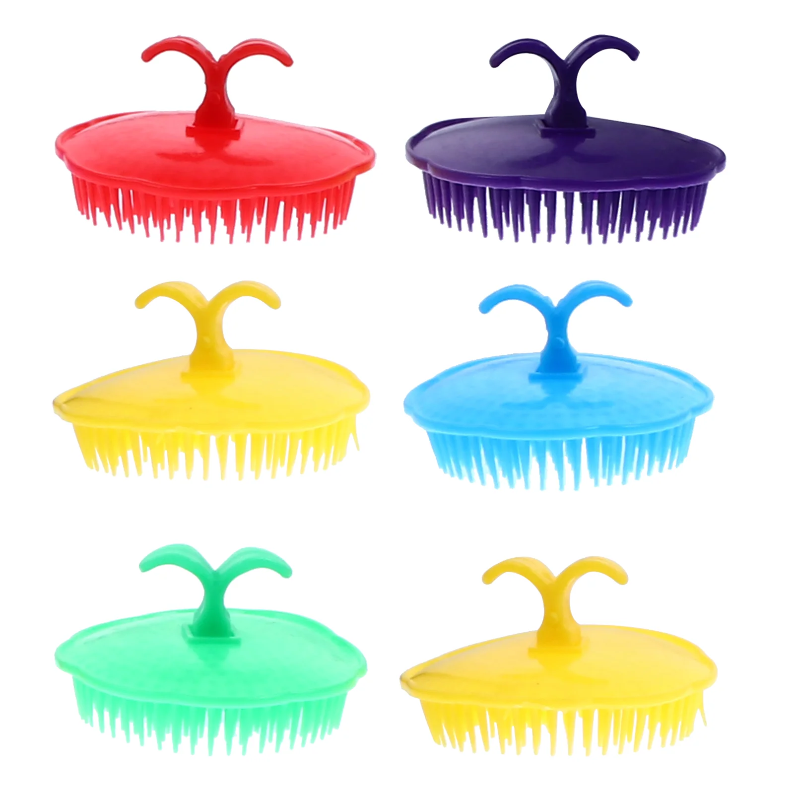 12 Pcs Massage Shampoo Brush Anti-dandruff Combs Practical Cleaning Lightweight Hairbrushes Exquisite Delicate Scalp Scrubbers