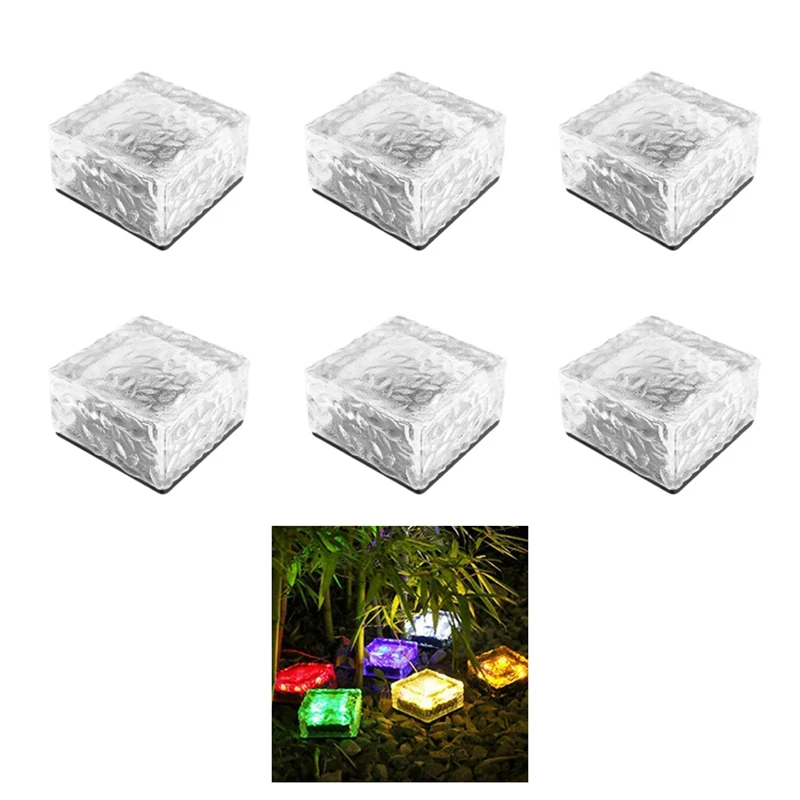 

Outdoor Waterproof Solar Lights Led Ice Brick Lamp Stair Step Paver Lamp Yard Patio Lawn Garden Decoration Light