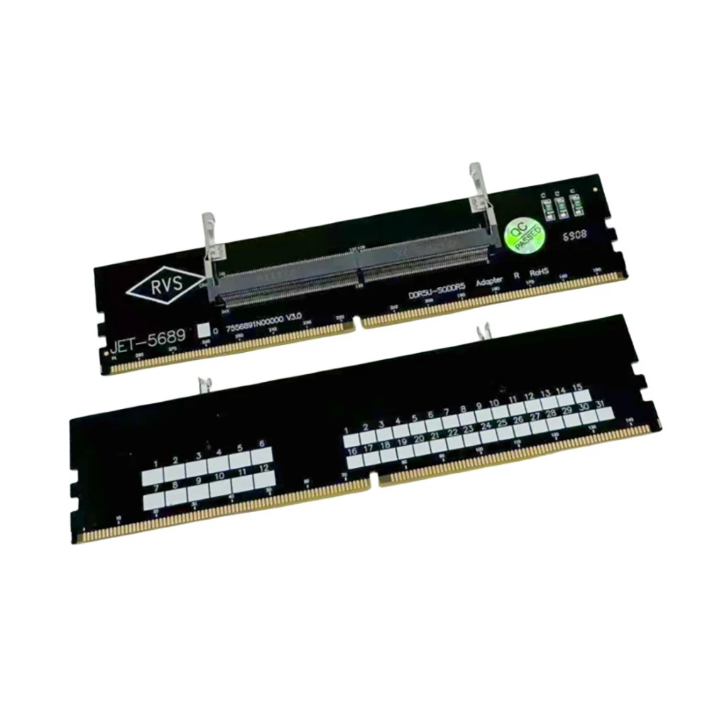 For Laptop DDR5 RAM to SO DDR5 U-DIMM Desktop Adapter Card Memory Tester SO DDR5 to DDR5 U-DIMM Converter 6-Layered PCB Design