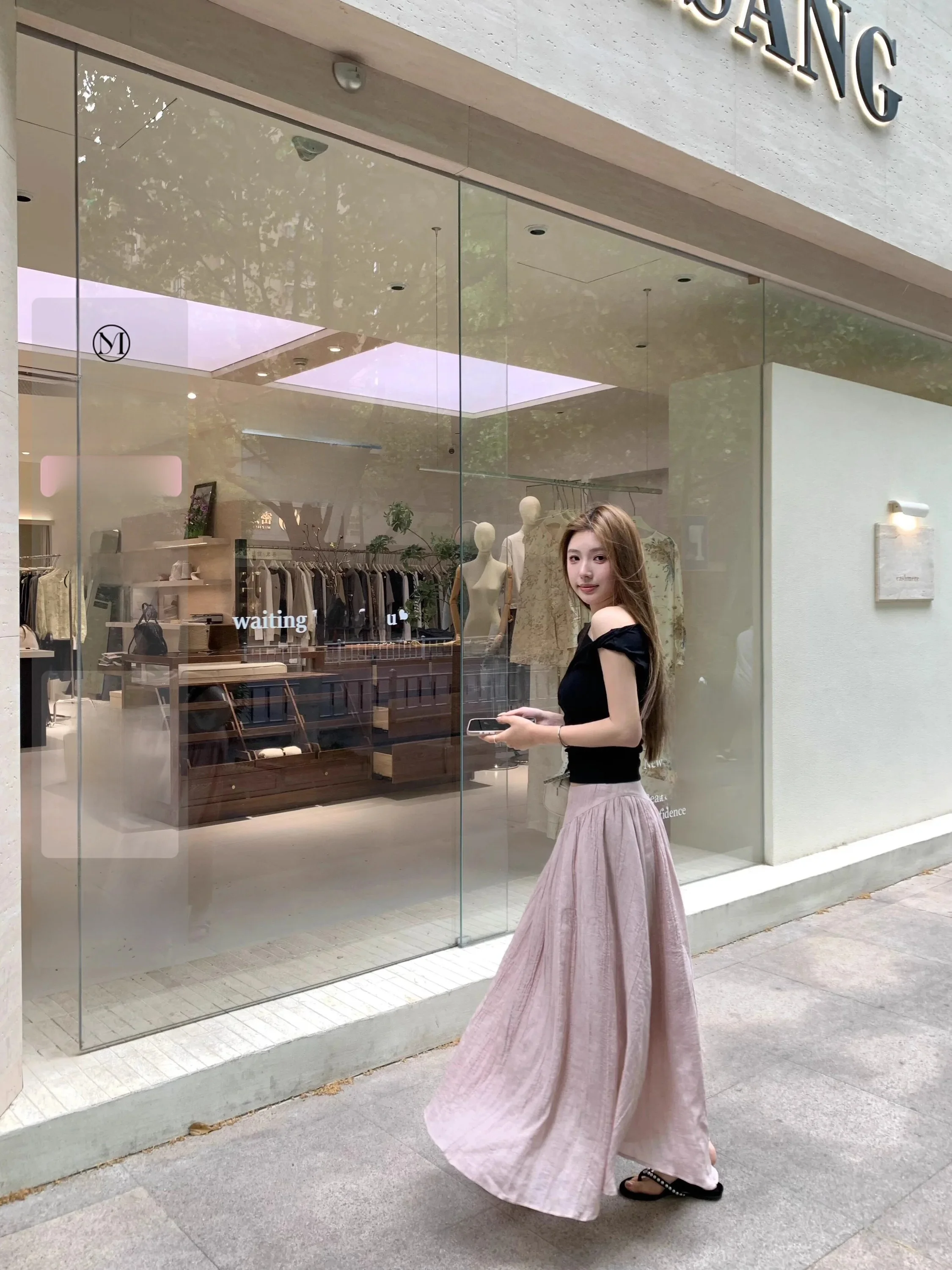 

YUYEE Limited Edition Dyed Half Skirt Slim Waist Design Commute Style Standard Fit Fairy Skirt mid Waist Spring 2025