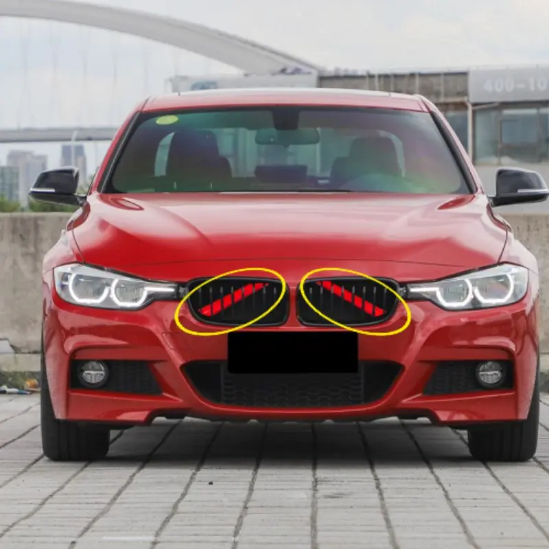For BMW 5 6 7 Series G30 G32 G31 6GT G11 G12 Z4 G29 2 pcs Car Front Radiator Grille Cover Frame Trim Strips Exterior Accessories