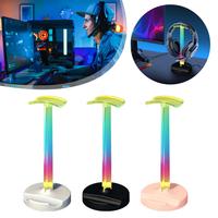 RGB Headphone Stand Base Built-in Aromatherapy Holder Table Headset Non-Slip Space Saving Holder Gaming Accessories