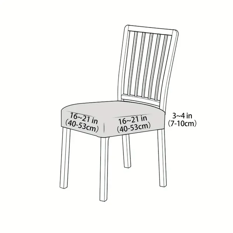 1/2/4pcs Dining Chair Seat Covers Jacquard Stretch Chair Cover Removable Upholstered Seat Cushion Slipcover for Home Party Cafe