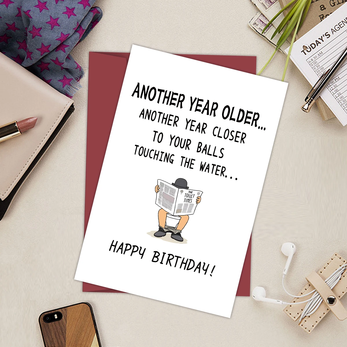 1 x lustige Geburtstagskarte für Männer, alles Gute zum Geburtstag, Geschenk für Ehemann, verschiedene Geburtstags-Grußkarte für Papa, Humor-Vatertagskarten