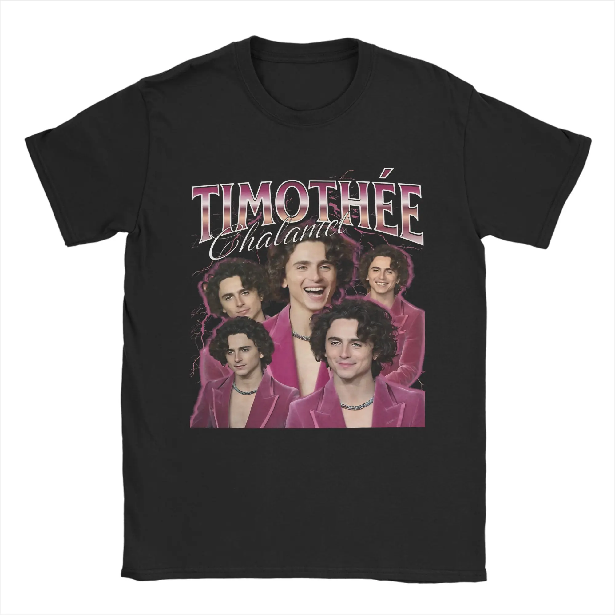 New 2026 Timothee Chalamet Portrait Graphics Cotton Unisex Shirt Summer Men's Fashion Y2k Short Sleeve T-shirt