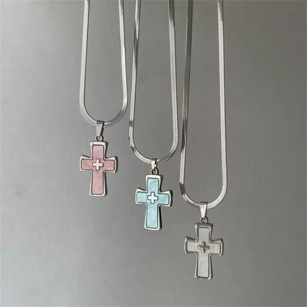 Y2K Cross Necklace With Ins Style Dark Gothic Punk Style Niche Design Unique And Spicy Style