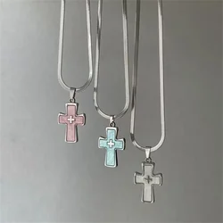 Y2K Cross Necklace With Ins Style Dark Gothic Punk Style Niche Design Unique And Spicy Style