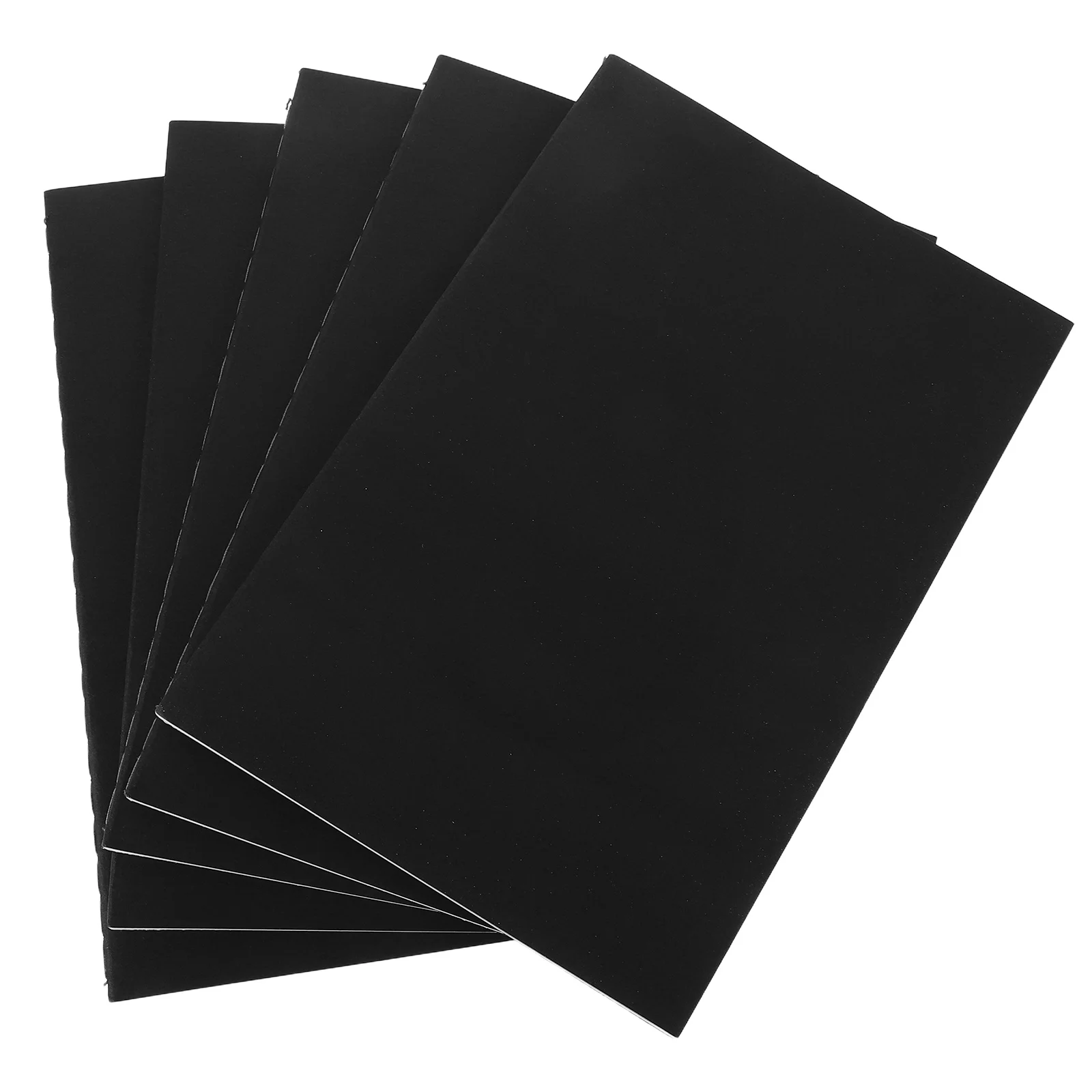 5Pcs Blank Notebook A5 Kraft Cover Unlined Journal Sketchbook 36 Sheets for Drawing Painting School Travel Work