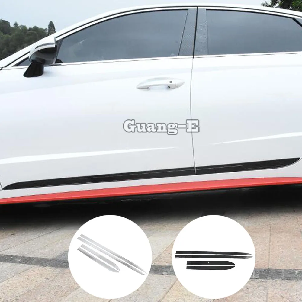 

Car Cover Body Bumper Detector Side Door Trim Stick Strip Molding Frame Parts For Hyundai Sonata 10th DN8 2020 2021 2022 2023