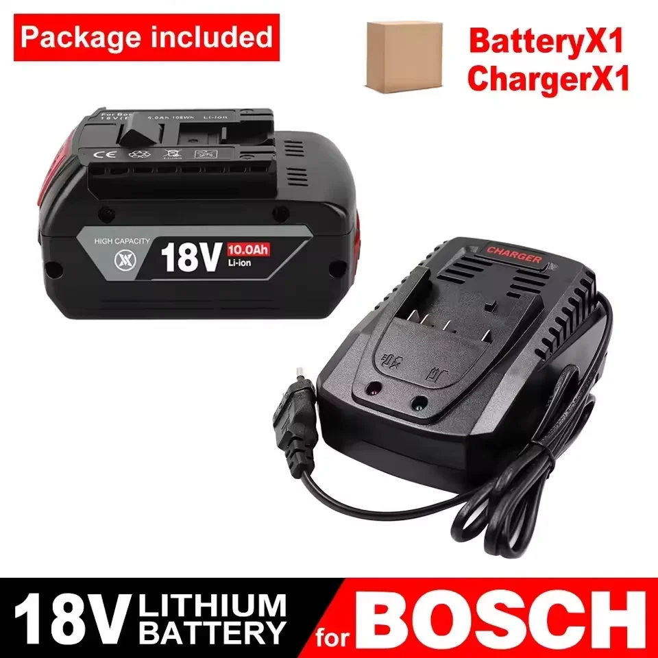 

lithium-ion battery FOR Bosch power tool professional GBA GSR GSB BAT609,BAT618 with fuel gauge 10Ah 18V