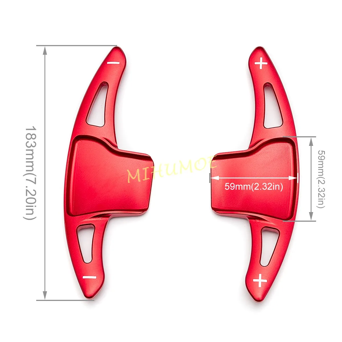 Aluminum Interior Steering Wheel Gear Shift Paddle Shifter Extension For 2013-2019 Ford Explorer Red