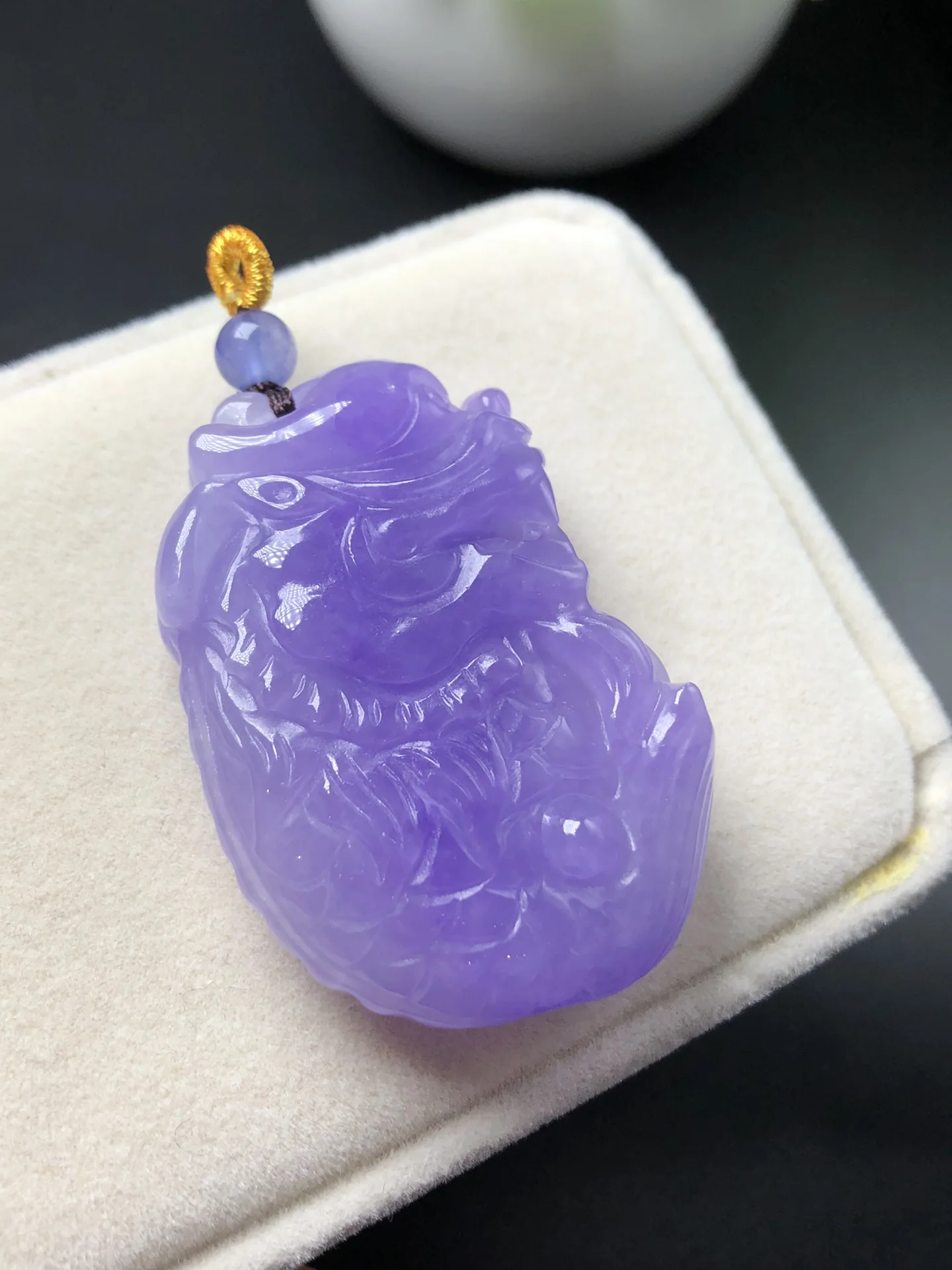 Arowana Jadeite Chain Traditional Chinese Craftsmanship Natural Real Jade Holy Beast Dragon Ornaments Pendant Necklace Jewelry